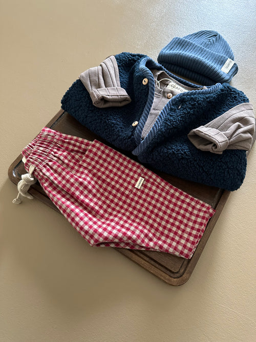 ROMEO PANTS BORDEAUX CHECK