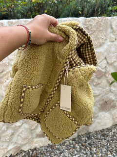 REVERSIBLE TEDDY JACKET MARZIPAN