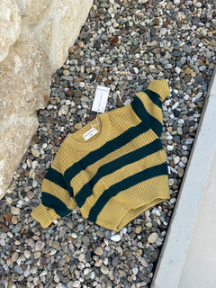 CHUNKY SWEATER MARZIPAN PINE STRIPES