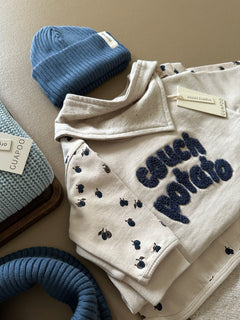 2-er Pack FLEECE BIB BANDANA CREAMY SILK SPRINKLE