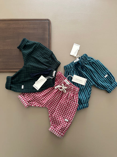 ROMEO PANTS BORDEAUX CHECK