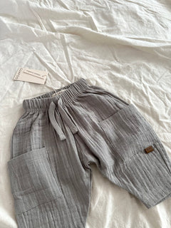 MUSLIN PANTS | GRAY