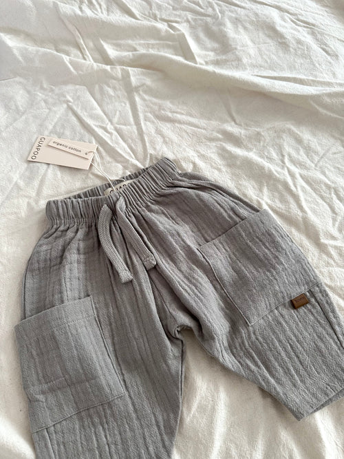 MUSLIN PANTS | GRAY
