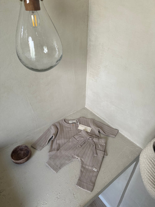 ORGANIC RIB LEGGINGS DOVE