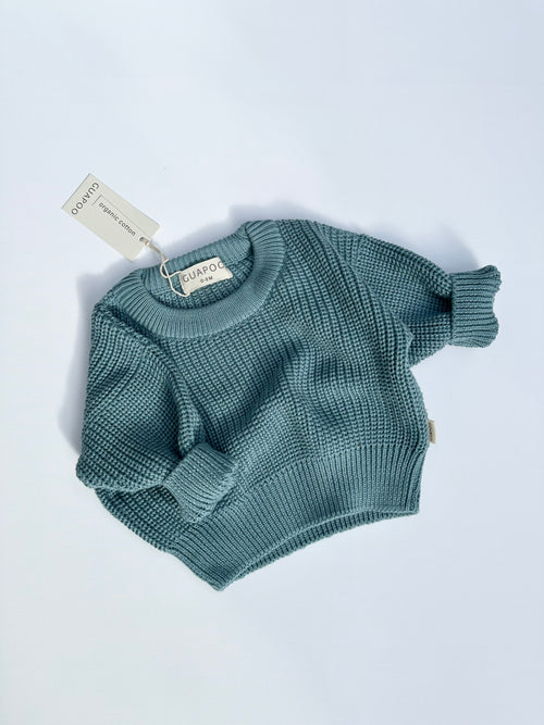 CHUNKY SWEATER FROSTY BLUE