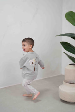 SWEAT LEGGINGS | GRAY STRIPES