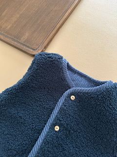 CORDUROY VEST DEEP BLUE