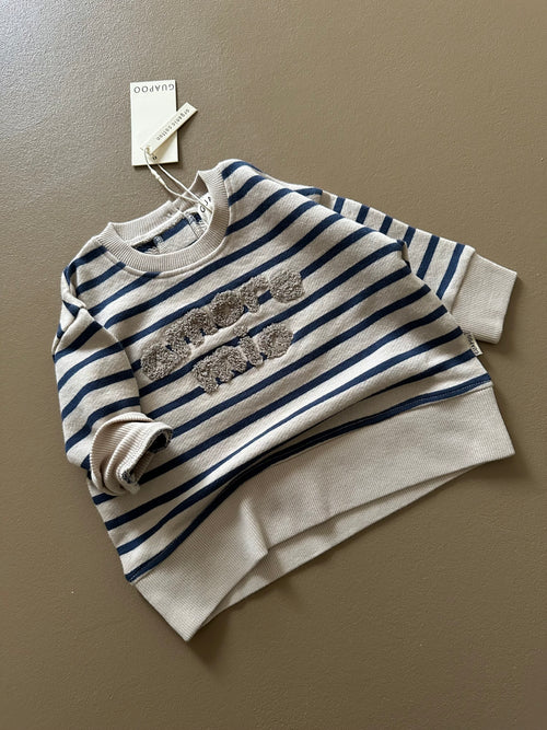 SWEATSHIRT BLUE STRIPES AMORE MIO