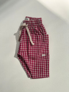ROMEO PANTS BORDEAUX CHECK