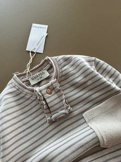 POCKET SWEATER | GRAY STRIPES