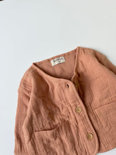 MUSLIN JACKET DUSTY CORAL