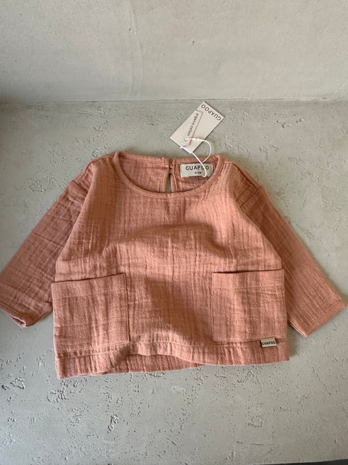 MUSLIN LONGSLEEVE DUSTY CORAL