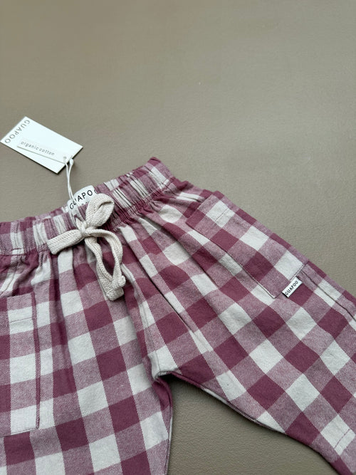 ROMEO PANTS ROSE CHECK