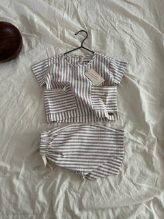 SUMMER T-SHIRT | MOCHA STRIPES