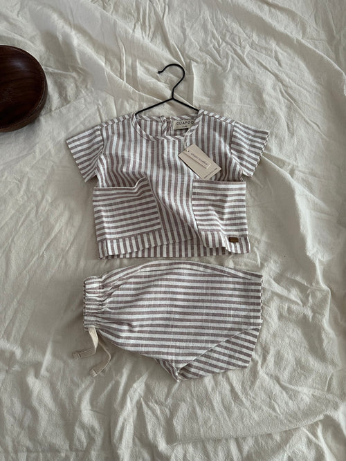SUMMER T-SHIRT | MOCHA STRIPES