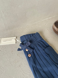 ORGANIC RIB LEGGINGS DEEP BLUE