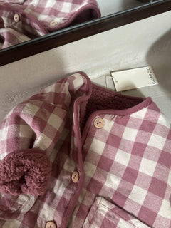 REVERSIBLE TEDDY JACKET GRAPE