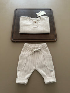 ORGANIC RIB LEGGINGS CREAMY SILK