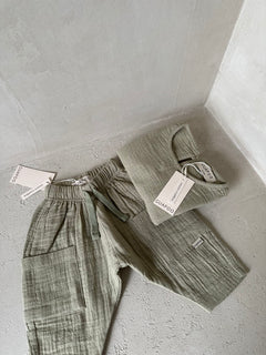 MUSLIN PANTS SAGE