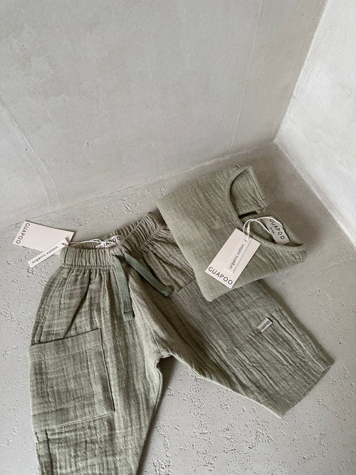 MUSLIN PANTS SAGE