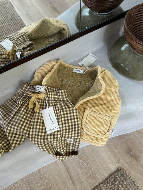 REVERSIBLE TEDDY VEST MARZIPAN