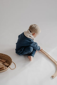 ORGANIC RIB LONGSLEEVE DEEP BLUE