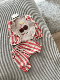 REVERSIBLE VEST | CHERRY HAPPY