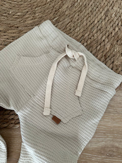 WAFFLE PANTS | CREAM