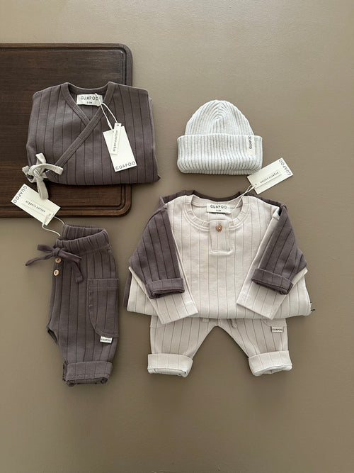 ORGANIC RIB LEGGINGS BROWN