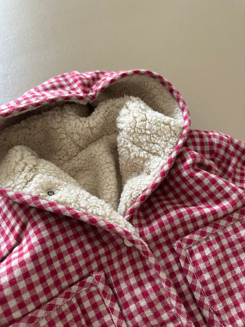 REVERSIBLE TEDDY JACKET CREAMY SILK