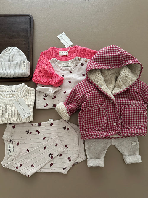 REVERSIBLE TEDDY JACKET CREAMY SILK