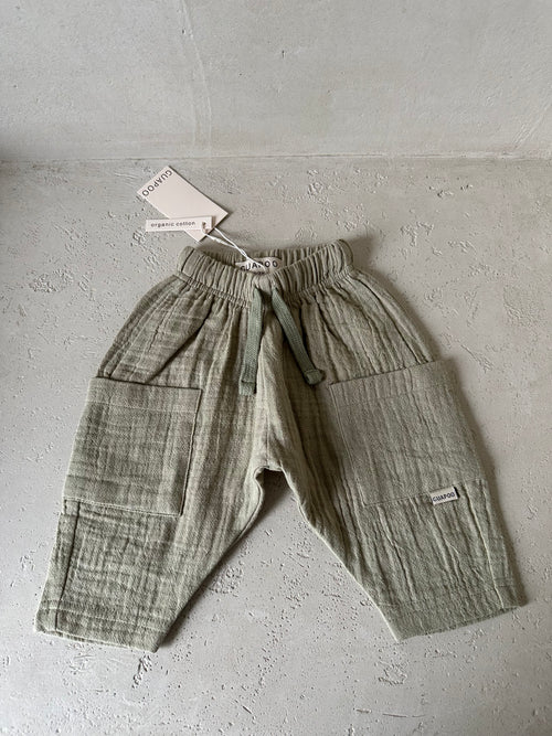 MUSLIN PANTS SAGE