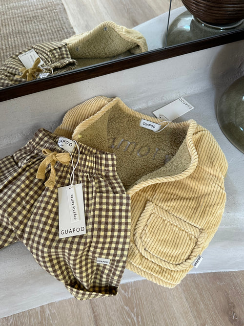 REVERSIBLE TEDDY VEST MARZIPAN