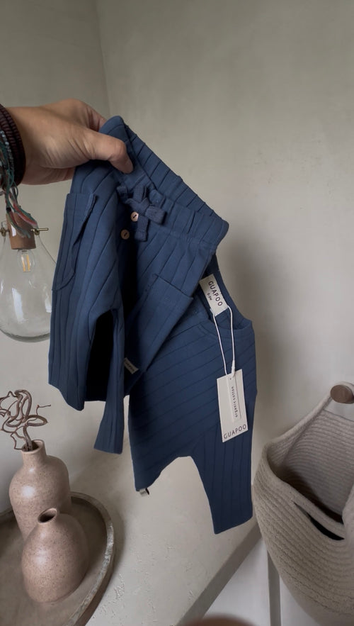 ORGANIC RIB LONGSLEEVE DEEP BLUE