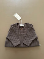 ORGANIC RIB LONGSLEEVE BROWN