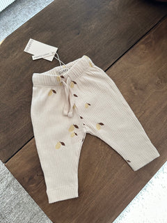 RIB LEGGINGS OAT | PASTEL YELLOW MANGO