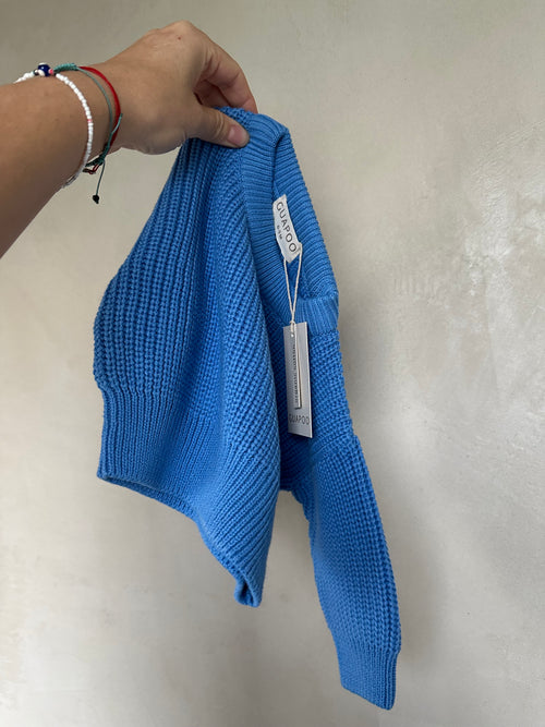 CHUNKY SWEATER | AQUA