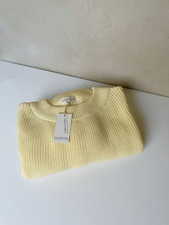 MOM CHUNKY SWEATER | SOFT YELLOW