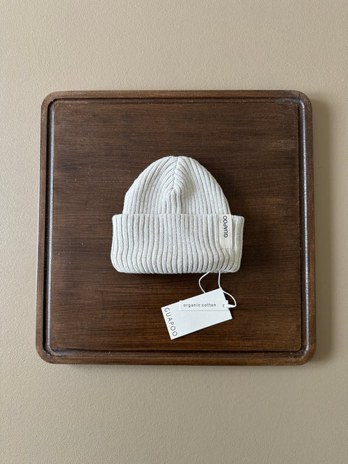 HEAVY RIB BEANIE CREAMY SILK