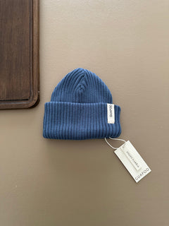 HEAVY RIB BEANIE DEEP BLUE