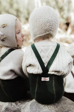 TEDDY STRUMPFHOSE mit TRÄGERN | DARK FOREST GREEN