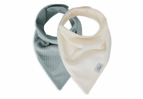 2-er Pack BANDANA LÄTZCHEN VELVET | SEA GREEAN IVORY