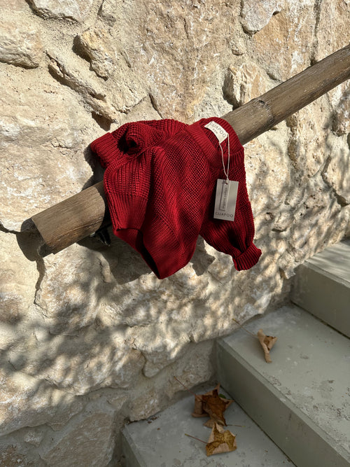 CHUNKY SWEATER CHILI RED