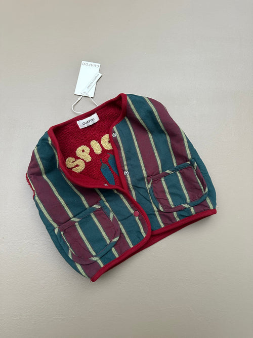 REVERSIBLE FLEECE VEST RED