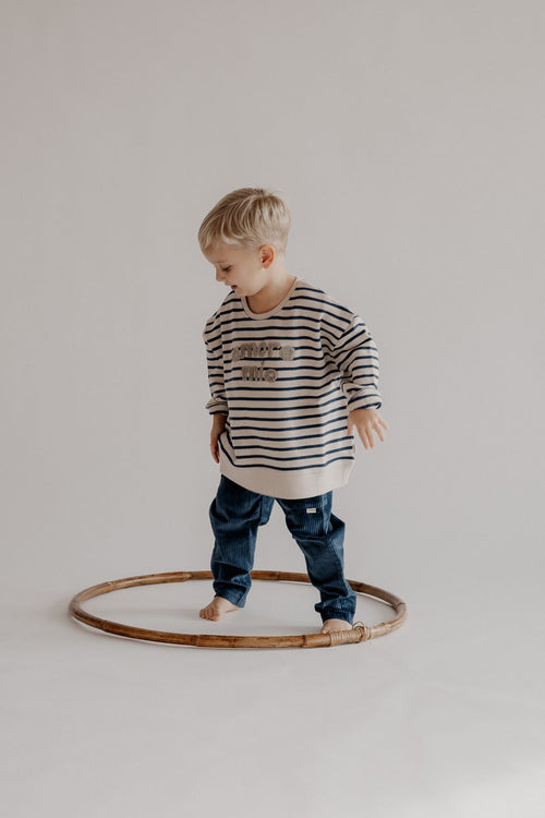 SWEATSHIRT BLUE STRIPES AMORE MIO