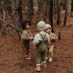 TEDDY STRUMPFHOSE mit TRÄGERN | light brown