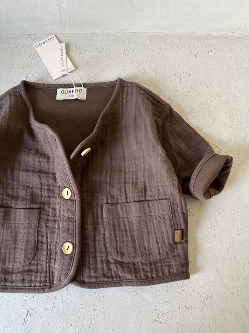MUSLIN JACKET | CHOCOLATE