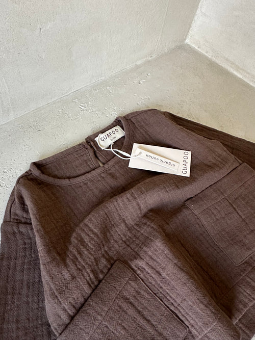 MUSLIN LONGSLEEVE | CHOCOLATE