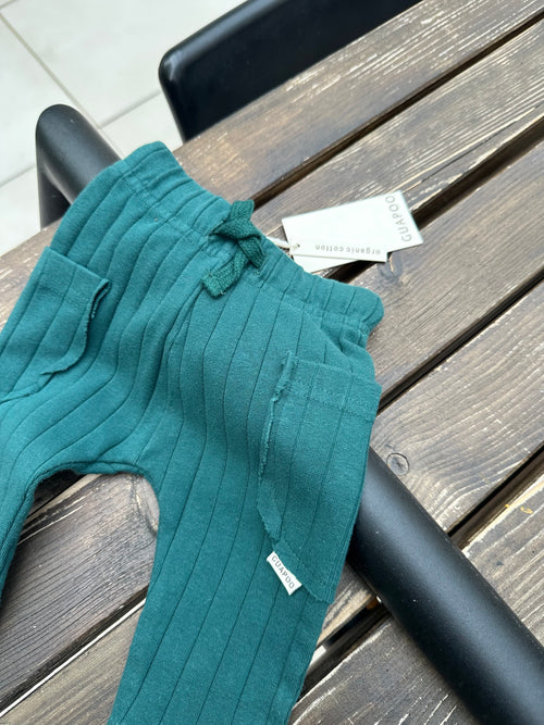 ORGANIC RIB LEGGINGS | PINE