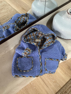 REVERSIBLE TEDDY JACKET BLUE SKY